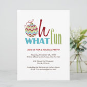 Fun Chevron - Uitnodiging voor kerstfeestdagen (Staand voorkant)