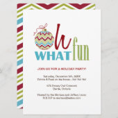 Fun Chevron - Uitnodiging voor kerstfeestdagen (Voorkant / Achterkant)