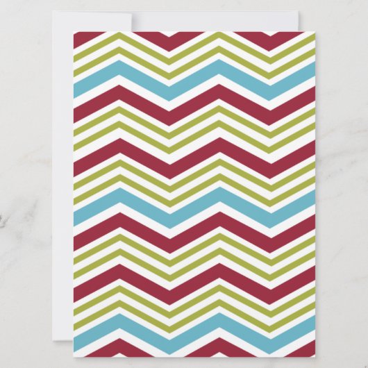 Fun Chevron - Uitnodiging voor kerstfeestdagen (Achterkant)