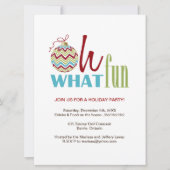 Fun Chevron - Uitnodiging voor kerstfeestdagen (Voorkant)