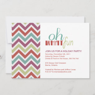Fun Chevron - Uitnodiging voor kerstfeestdagen