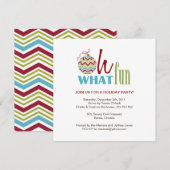 Fun Chevron - Uitnodiging voor kerstfeestdagen (Voorkant / Achterkant)