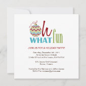 Fun Chevron - Uitnodiging voor kerstfeestdagen (Voorkant)