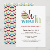 Fun Chevron - Uitnodiging voor kerstfeestdagen (Voorkant / Achterkant)