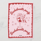 Fun & Chic Bachelorette Party Invitation for Girls Kaart (Achterkant)