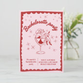Fun & Chic Bachelorette Party Invitation for Girls Kaart (Staand voorkant)