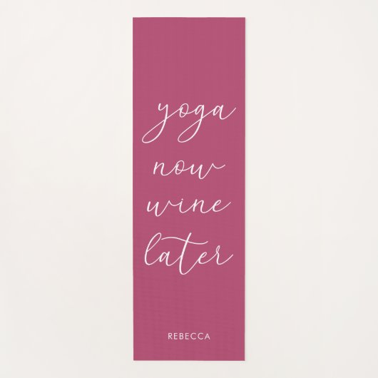 Fun Chic Berry Paarse roze Yoga nu wijn later Yogamat (Voorkant)