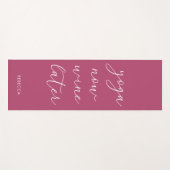 Fun Chic Berry Paarse roze Yoga nu wijn later Yogamat (Voorkant (horizontaal))