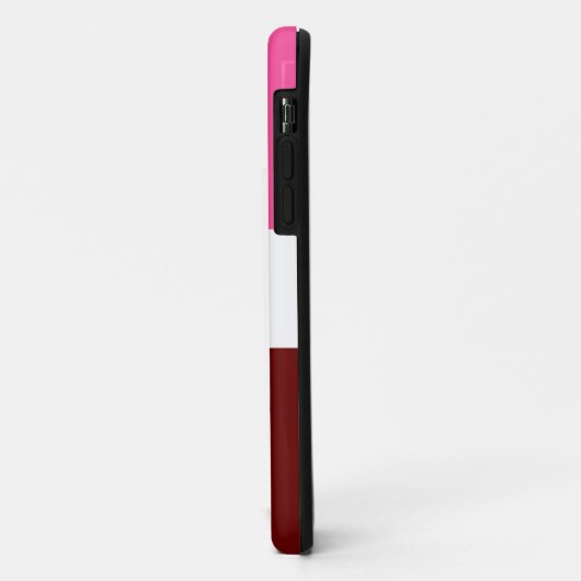 Fun Chic Bright roze rode rode strepen Case-Mate iPhone Case (Achterkant/links)