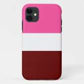 Fun Chic Bright roze rode rode strepen Case-Mate iPhone Case (Achterkant)
