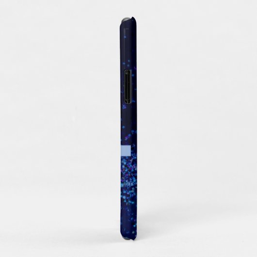 Fun Chic Personalized Blue Confetti Case-Mate iPhone Case (Achterkant/rechts)