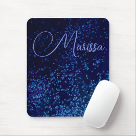Fun Chic Personalized Confetti Blue Muismat