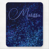 Fun Chic Personalized Confetti Blue Muismat (Voorkant)