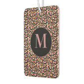 Fun Chic Pink Black Gold Cheetah/Leopard Monogram Luchtverfrisser (Links)