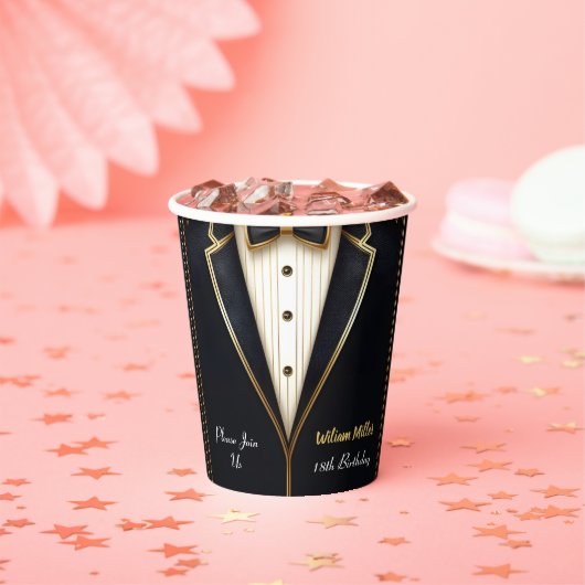 Fun Chic Suit Award Mannen Adult Tuxedo 18e verjaa Papieren Bekers (Insitu)