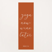 Fun Chic Terracotta Oranje Yoga nu Wine later Yogamat (Voorkant)