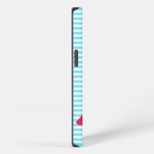 Fun Chic Watermelon Slices Blue Lines Pattern iPhone Hoesje (Rechterkant)