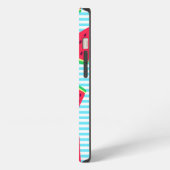Fun Chic Watermelon Slices Blue Lines Pattern iPhone Hoesje (Linkerkant)