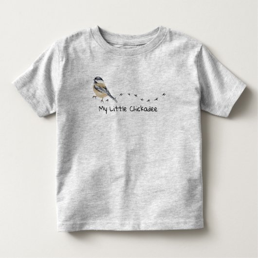 Fun Chickadee Cute Little Bird Tracks Kinder Shirts (Voorkant)