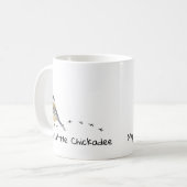 Fun Chickadee Cute Little Bird Tracks Mok (Voorkant links)