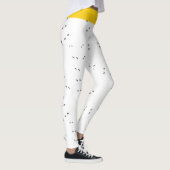 Fun Chicken Be Crazy! Funky Zwart & Wit & Geel Leggings (Rechts)