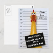 Fun Chicken Beverly Hills Mugshot Briefkaart! Briefkaart (Voorkant / Achterkant)