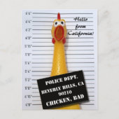 Fun Chicken Beverly Hills Mugshot Briefkaart! Briefkaart (Voorkant)