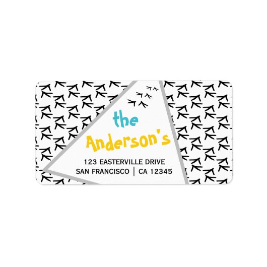 Fun Chicken Foot Print Overload Label (Voorkant)