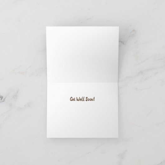 FUN CHICKEN Get well soon Gevouwen kaart (Binnen)