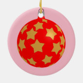 Fun Chicken-kerstgroet Keramisch Ornament (Achterkant)