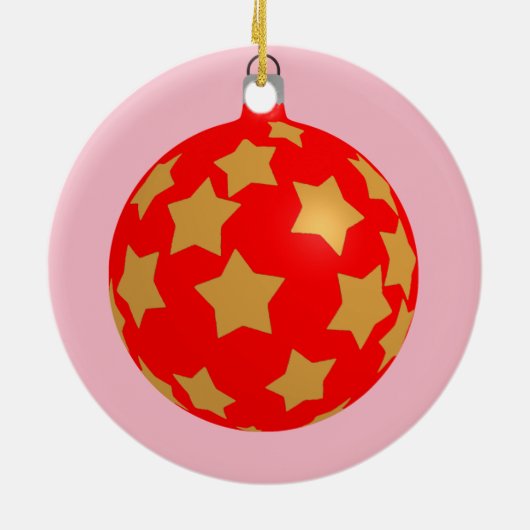 Fun Chicken-kerstgroet Keramisch Ornament (Achterkant)