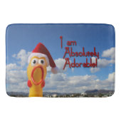 Fun Chicken Kerstmis Bath Mat. Badmat (Voorkant)