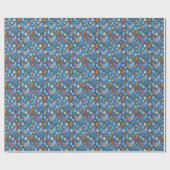 Fun chickens tiled pattern cadeaupapier (Vlak)