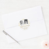Fun Child Photos Golden Wedding Jubileum Ronde Sticker (Envelop)