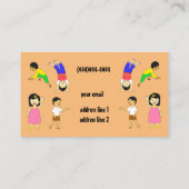 Fun Children die Design Daycare Babyware spelen Visitekaartje (Achterkant)