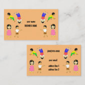 Fun Children die Design Daycare Babyware spelen Visitekaartje (Voorkant / Achterkant)