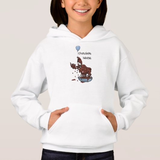 Fun Child's Hoodie, Chocolate Moose (Voorkant)