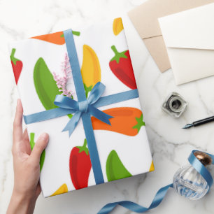 Fun Chili peppers patroon Fiesta party wrap Cadeaupapier