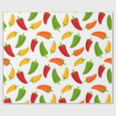 Fun Chili peppers patroon Fiesta party wrap Cadeaupapier (Vlak)