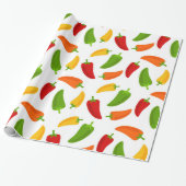 Fun Chili peppers patroon Fiesta party wrap Cadeaupapier (Uitgerold)