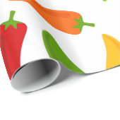 Fun Chili peppers patroon Fiesta party wrap Cadeaupapier (Rol Hoek)