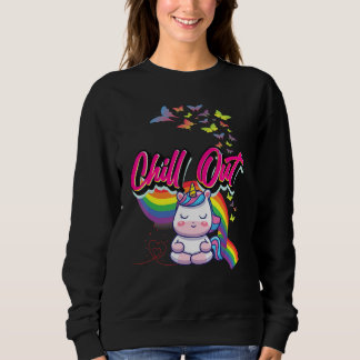 Fun Chill Out Cute Unicorn Meditate Gra Trui