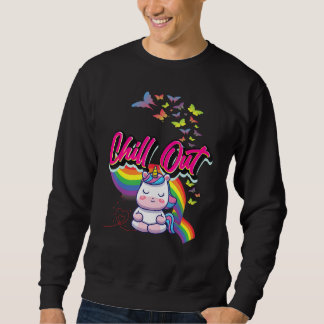 Fun Chill Out Cute Unicorn Meditate Gra Trui