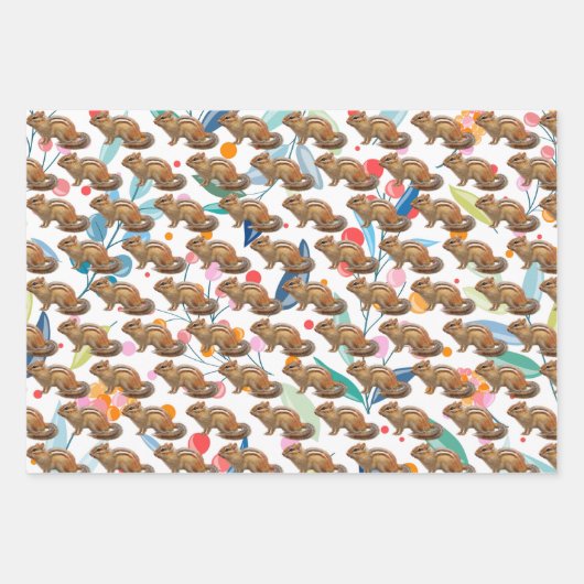 Fun Chipmunk Wrapping Paper Sheets (Voorkant)