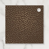 Fun Chocolate Brown Oerwoud Wild Animals Verjaarda Bedankjes Labels (Achterkant)