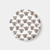 Fun Chocolate Labrador Retriever Dog Magnet (Voorkant)
