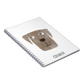 Fun Chocolate Labrador Retriever Dog personalisere Notitieboek (Rechterzijde)