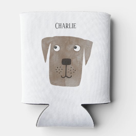 Fun Chocolate Labrador Retriever Dog Persoonlijk Blikjeskoeler (Achterkant)