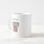 Fun Chocolate Labrador Retriever Dog Persoonlijk Koffiemok (Voorkant links)