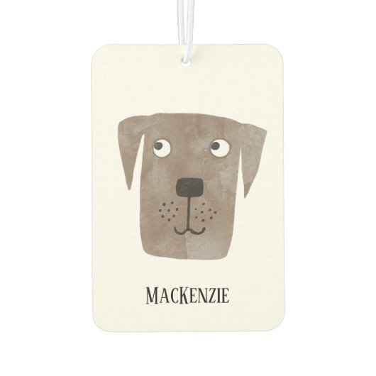Fun Chocolate Labrador Retriever Dog Persoonlijk Luchtverfrisser (Achterkant)